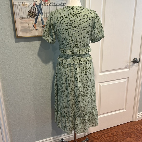 Influence • Mint Green Polkadot Dress • Sz 8 - Picture 7 of 14